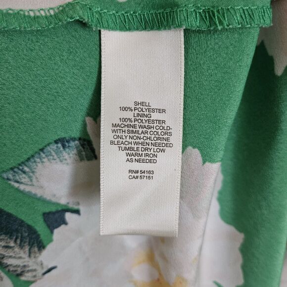 ELIZA J Dress Womens 4 Green Floral Sleeveless Halter‎ Midi Pockets Lined A-Line - Picture 6 of 11